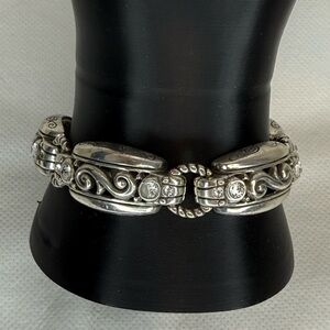 BRIGHTON ‘BIBI SCROLL LOVE’ SILVER PLATED LINK BRACELET